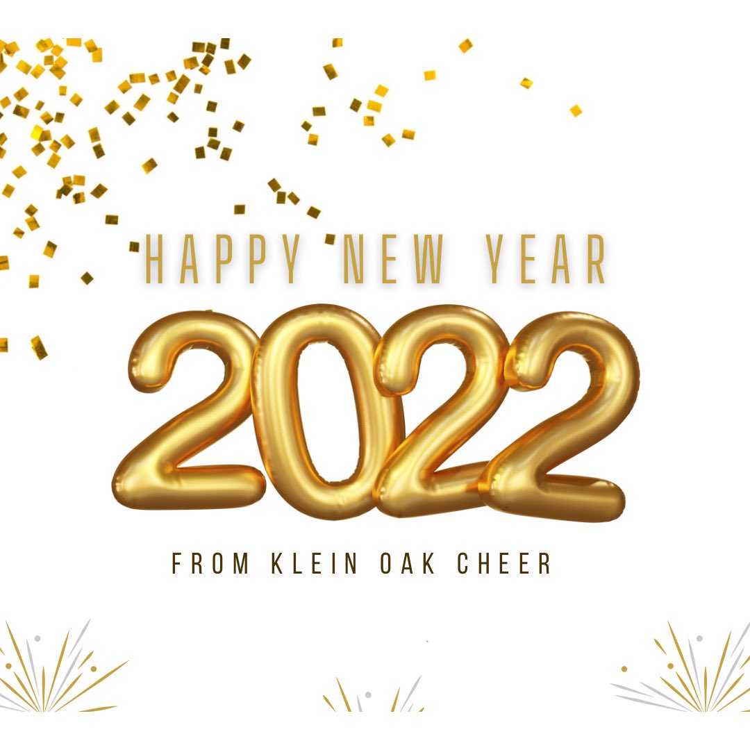 We are so excited for the new year, and everything that is coming up with it 🤩 Wishing everyone a happy 2022 from your Klein Oak Cheerleaders!