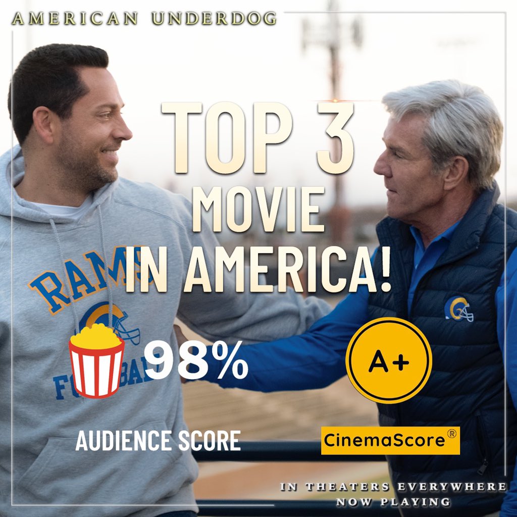 ErwinBros's tweet photo. Everyone loves a winner! Start the New Year right with the top inspirational film in theaters, @AmericanUnderdg. https://t.co/oiaBQ3rk4M
