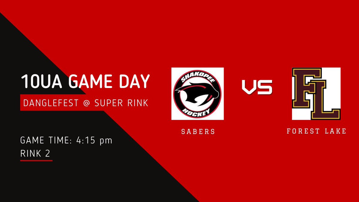 Shakopee10UA's tweet photo. The Sabers finish pool play 1-1-1 and will play for 5th place this afternoon in @YouthHockeyHub Danglefest. @shakopeehockey #danglefest https://t.co/ybnYkm5vSj