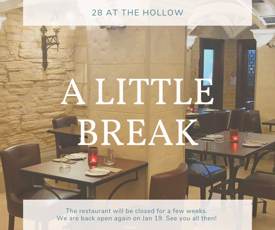Recharge the batteries...

We are taking a little break for a few weeks but will be back open on Jan 19. If you would like to book a table please check out the link below. See you all soon! 

dishcult.com/restaurant/28d…