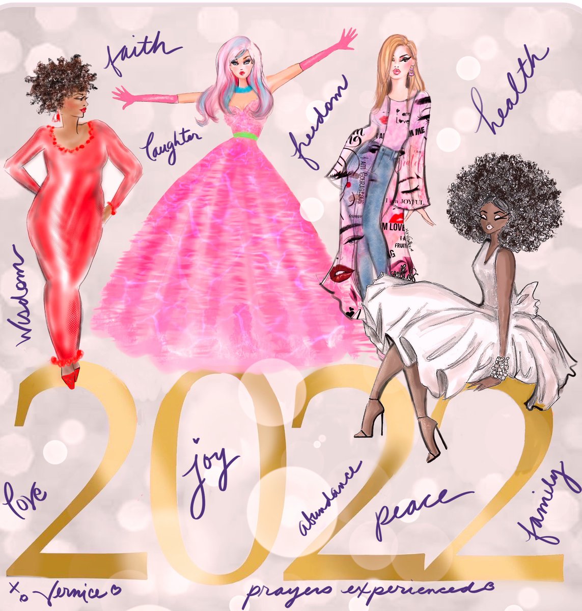 Cheers to 2022!!! Looking forward to creating, connecting &amp; collaborating with more Beautiful Souls that desire to transform the world through love, arte &amp; creativity! #2022 #NewYear2022 #ArtistOnTwitter #NFTs