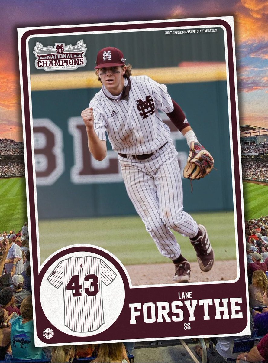 4️⃣3️⃣ days until National Champion SS @lf_forsythe retakes the field for the defending National Champions. #HailState🐶⚾️