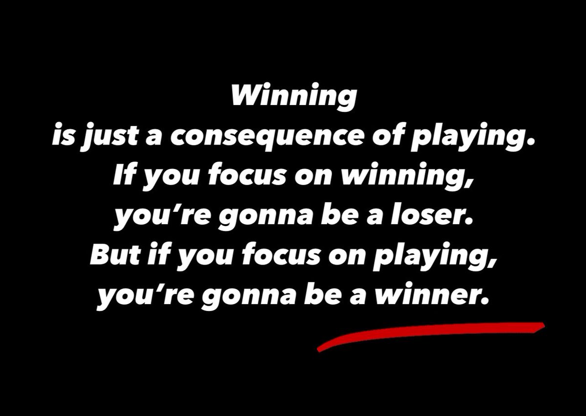 eseadviso's tweet photo. Winning is just a consequence of playing.If you focus on winning, you’re gonna be a loser. But if you focus on playing, you’re gonna be a winner.💪#winner #loser  Kazanmak sadece oyununun bir sonucu. Kazanmaya odaklanırsan, kaybeden olursun. Oynamaya odaklanırsan,kazanan olursun. https://t.co/CdrtTDjrsS