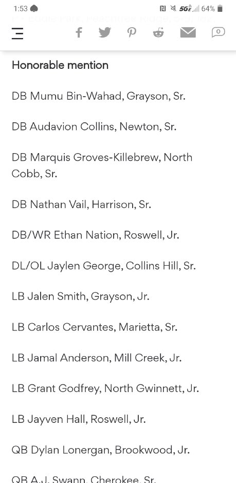 Thank you <a href="/AJCsports/">AJC Sports</a> for All-State honorable mention!