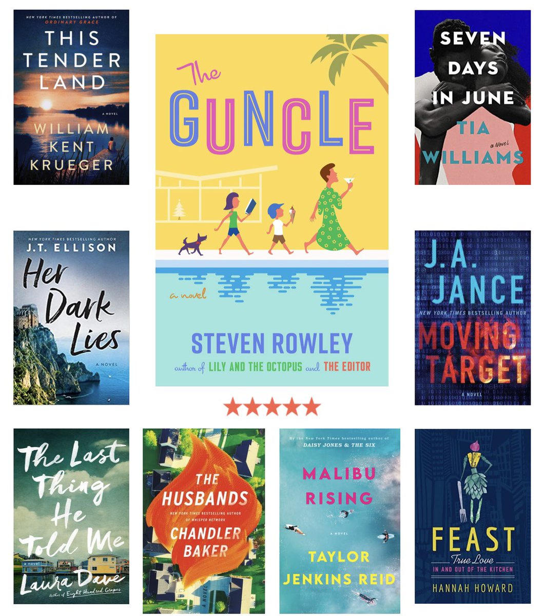 grubbs_aj's tweet photo. 2021 Reads (3): The Guncle was LOL! Seven Days in June is a great story of romance and healing. I did like The Husbands, by liked her first better. Malibu Rising a pop culture fav, and a quick beach read. https://t.co/3Th0K0St3K