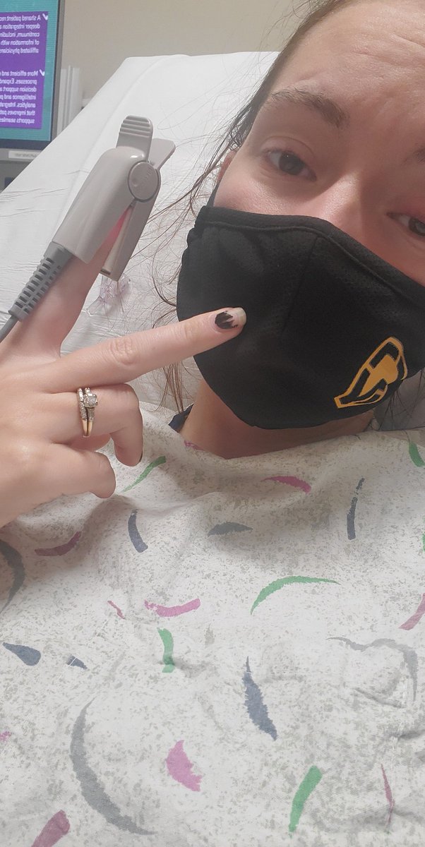 Re_shell11's tweet image. Nothing like spending NYE in the hospital to find out you are super dehydrated and have influenza A 👍

My engagement ring is peeping 👀