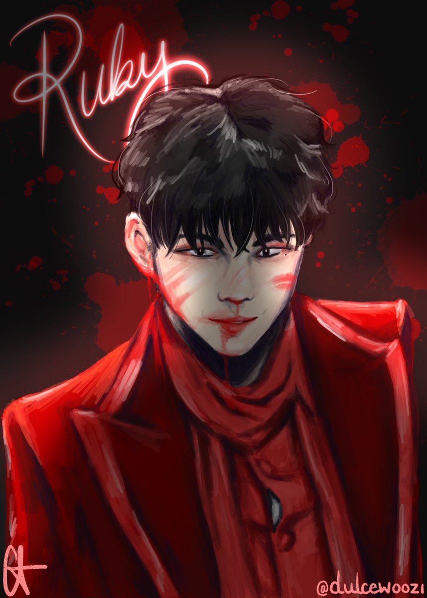 dulcewoozi's tweet photo. woozi ruby vampire concept 💋🩸

#WOOZI #우지 
#Ruby #루비 #세븐틴 #seventeenfanart https://t.co/3DplaQi4Wj