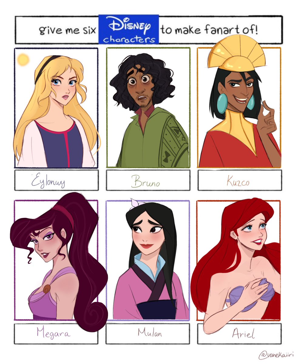 Here's the first Disney six fanarts 💖 