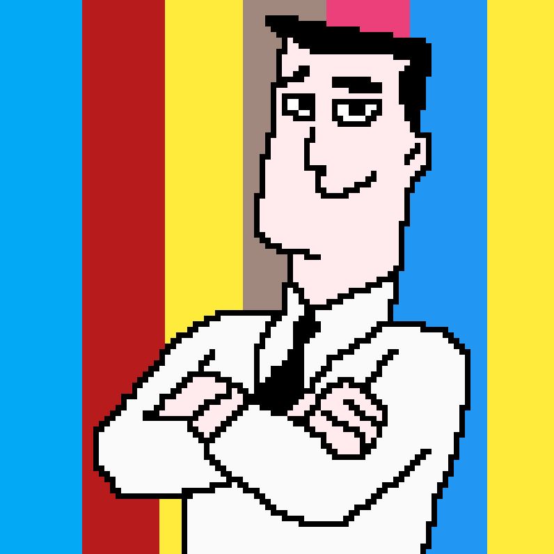 CartnWorldPixel's tweet photo. He is a complete scientist. and he spends most of his life alone, so he comes up with the idea of ​​creating girls, but he created them by mistake.

this nft is on sale now opensea
@opensea @NFT 
#NFTCommunity #NFTs #Pixel https://t.co/mdBtieXoKP