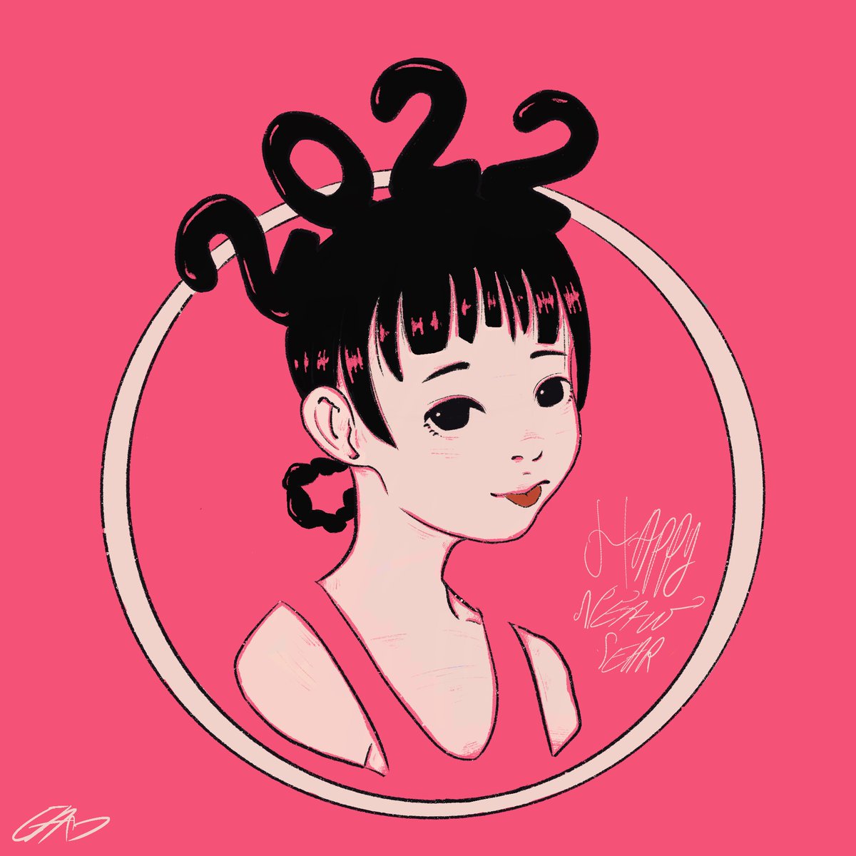 elhia84's tweet photo. "HAPPY NEW YEAR 2022" 🎉🎉

#HappyNewYear #HAPPYNEWYEAR2022 #Happy2022 #illustration #art #artist #sketch #2022 #ipad #ipadair #newdraw #NewYear2022 #orange #blue #pink #digitalpainting https://t.co/YlL90AC6c4