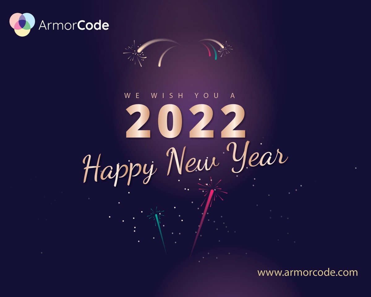 code_armor's tweet image. It's time to say goodbye to 2021, the year of our first steps and victories. Thank you for being a part of those memories, we can't wait for the ones we'll make in #2022.
Happy New Year from team #ArmorCode!
#Holiday2021 #AppSec #DevSecOps #securityleaders #BeCyberSmart