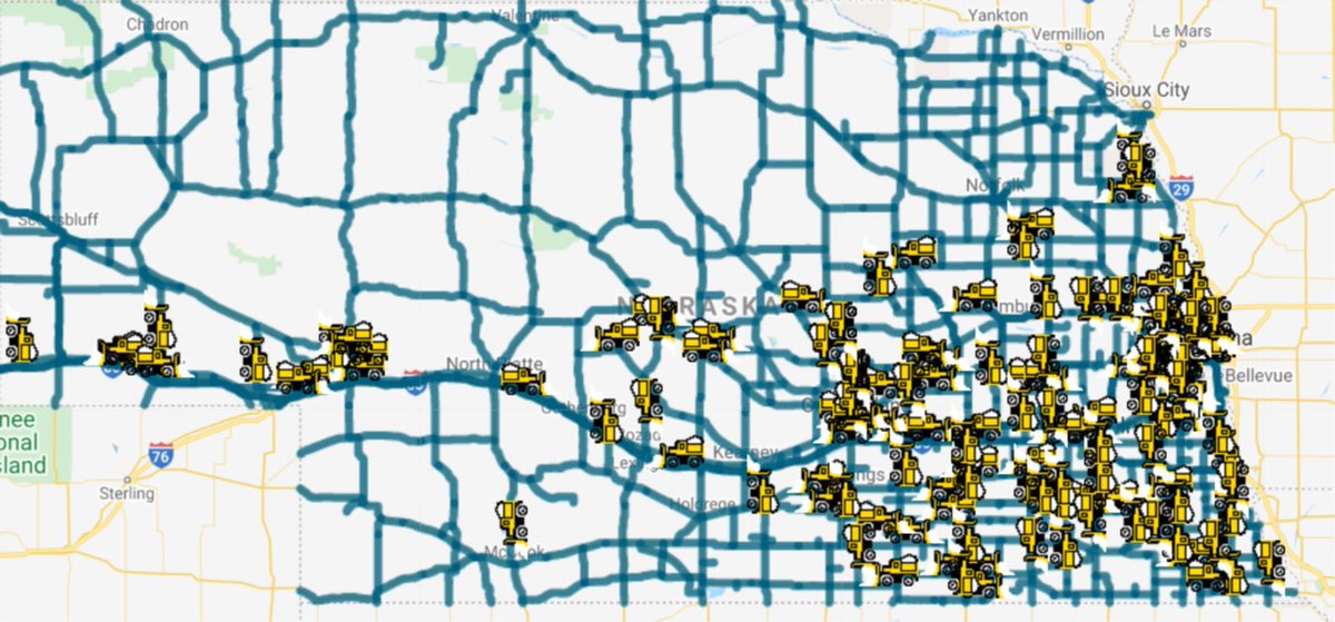 NebraskaDOT's tweet photo. As the storm moves through, cold temperatures will still impact travel! Make sure to stay up to date on the latest conditions by checking https://t.co/dMWDoxmD2N &amp; https://t.co/fBkcPZ56DT! Cold temps will continue to impact travel into tomorrow. Travel Safe, Nebraska! #NeRoads https://t.co/IL0yp9aDq5