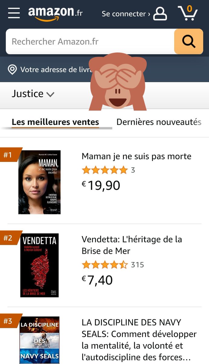 01/01/2022 - <a href="/amazon/">Amazon</a> 
Numéro 1 : catégorie " Justice"  ⚖ 
Merci 😳🙏🏼📚 #gratitude 
<a href="/KennesEditions/">KennesEditions</a> 

#mamanjenesuispasmorte #livre #amazon #classement #surprise #reconnaissante #lecteurs