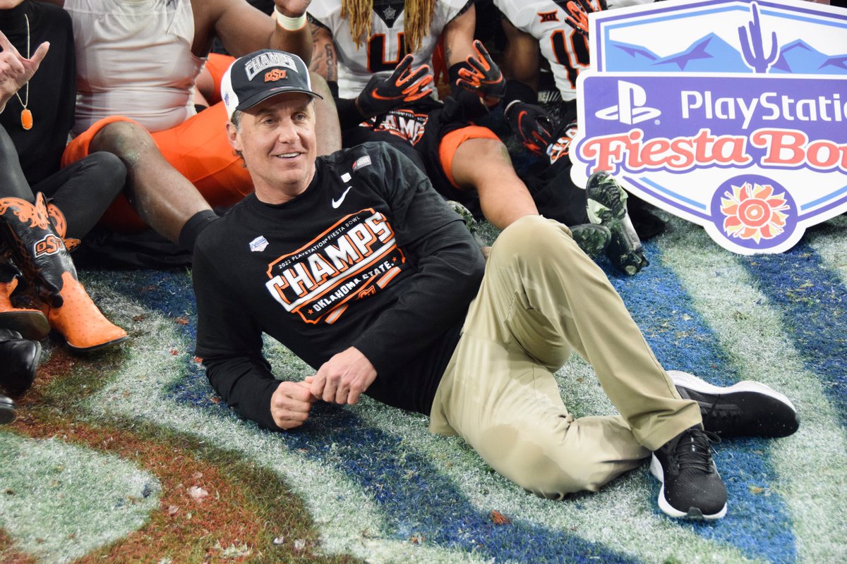 brycegoetz66's tweet photo. Mike Gundy:

- Is a man
- Is now over 40 years of age
- Has a logo too

LEGEND. #GoPokes #FiestaBowl https://t.co/TDYp7qvSl8