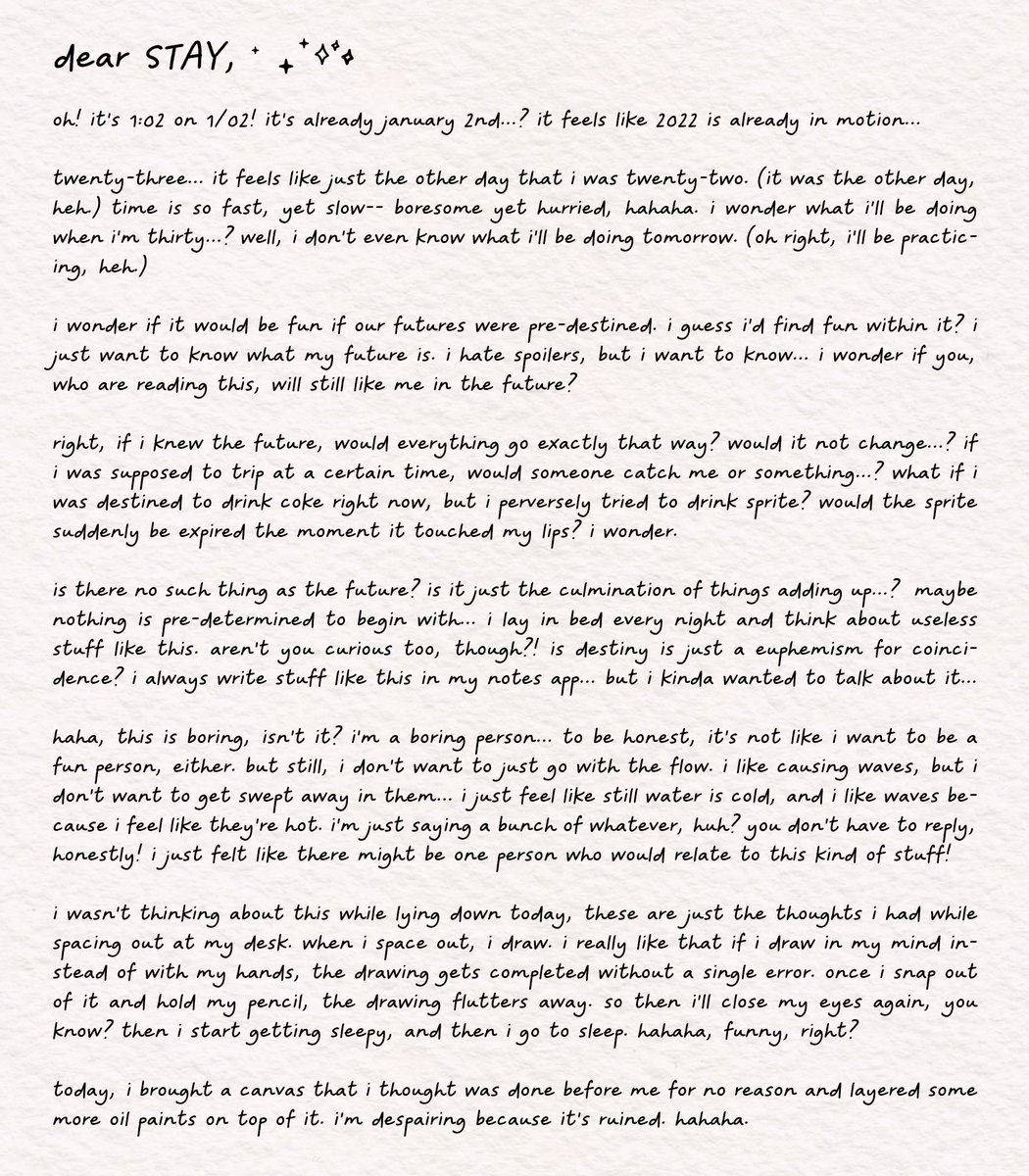 hyunloversclub's tweet photo. dear stay — letter comprised of hyunjin's 220102 bbl messages❣️

(some liberties were taken in translating for formatting and contextual purposes!) https://t.co/XvSAdNFhad