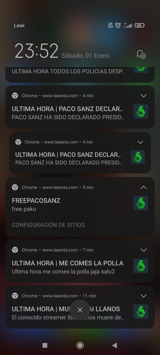 QUE HAN VUELTO A HACKEAR A LA SEXTA JAJAJAJAABSBSNSJ