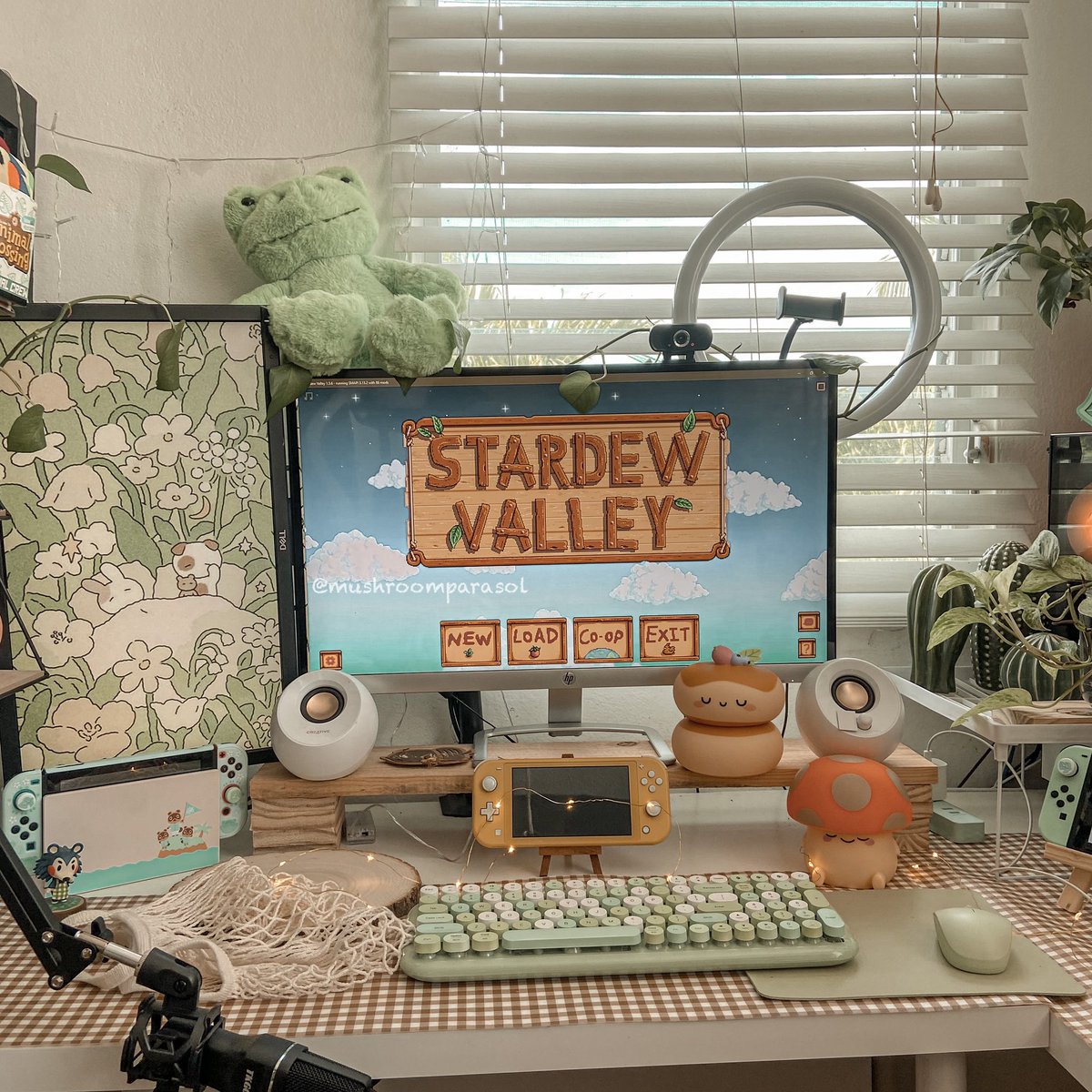 mushroomparasol's tweet photo. Played some Stardew and worked on my new farm for a while 🥰

#desksetup #gamingcommunity #GamingSetup #StardewValley https://t.co/n4OUWNxT8A