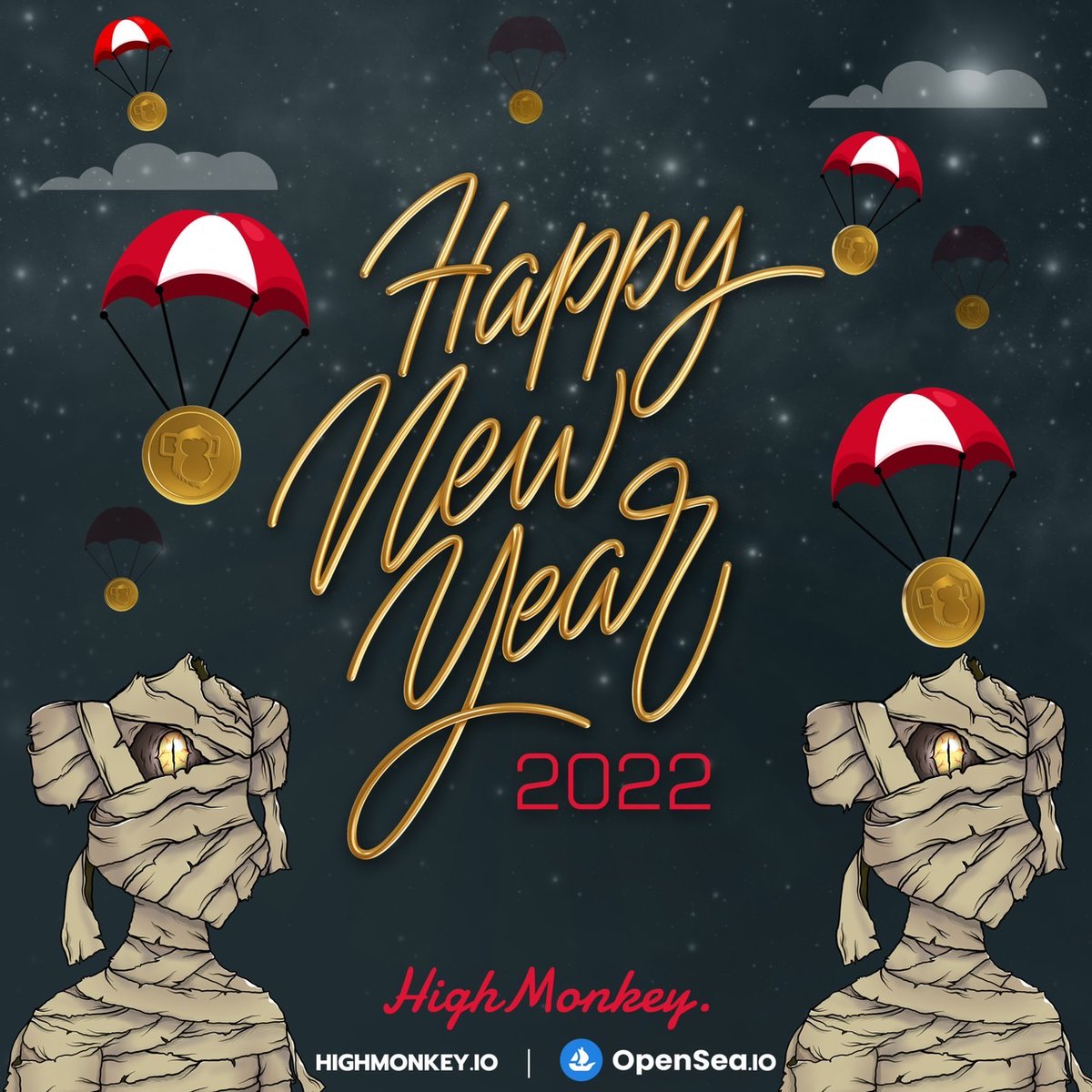 highmonkeynft's tweet photo. Hello, 2022🎉

FREE! Airdrop is distributed  1,000 HMOK tokens 
for Highmonkey NFT holder since presale till 5 Jan 2022

Don't miss it !

Homepage: https://t.co/g5QQazltwO
OpenSea : https://t.co/emE1wECXvK https://t.co/8A1Au1UlwR