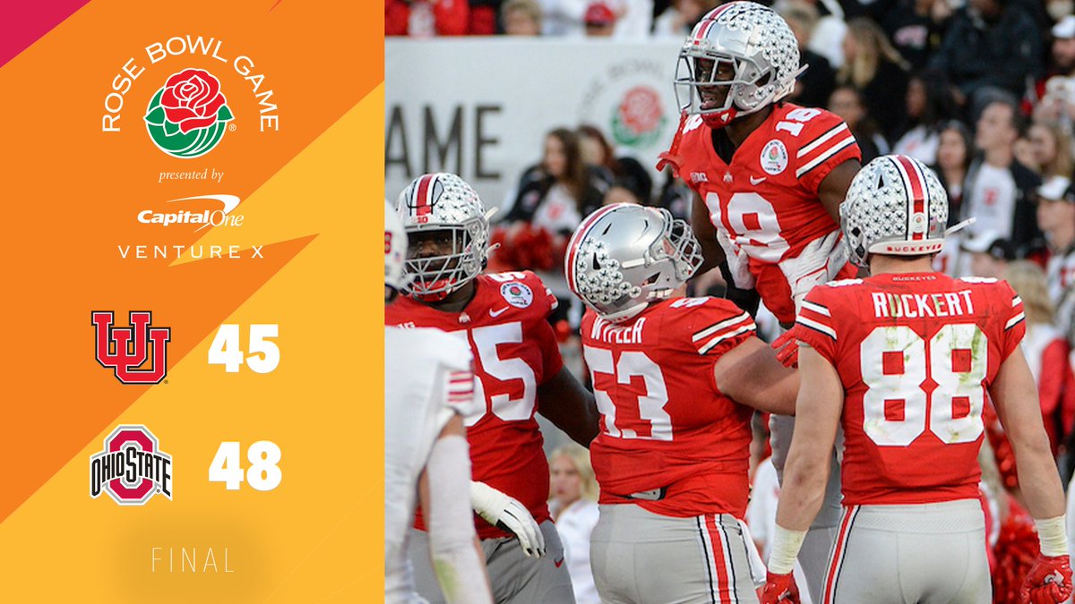 rosebowlgame's tweet photo. WHAT. A. COMEBACK. 

@OhioStateFB is your 2022 #RoseBowl Champion! https://t.co/lzvIgLY9eK