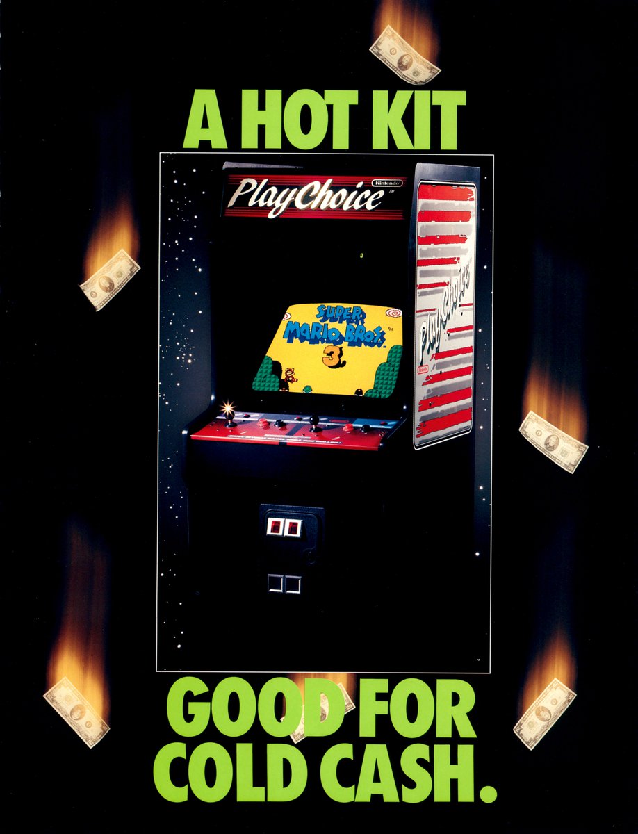 jcmartinezm82's tweet photo. #Nintendo PlayChoice "A hot kit good for cold cash" - Ad Flyer (1990)

#RetroGaming #RetroGames #RetroGamer #PlayChoice10 https://t.co/QGB3R6o2Ou