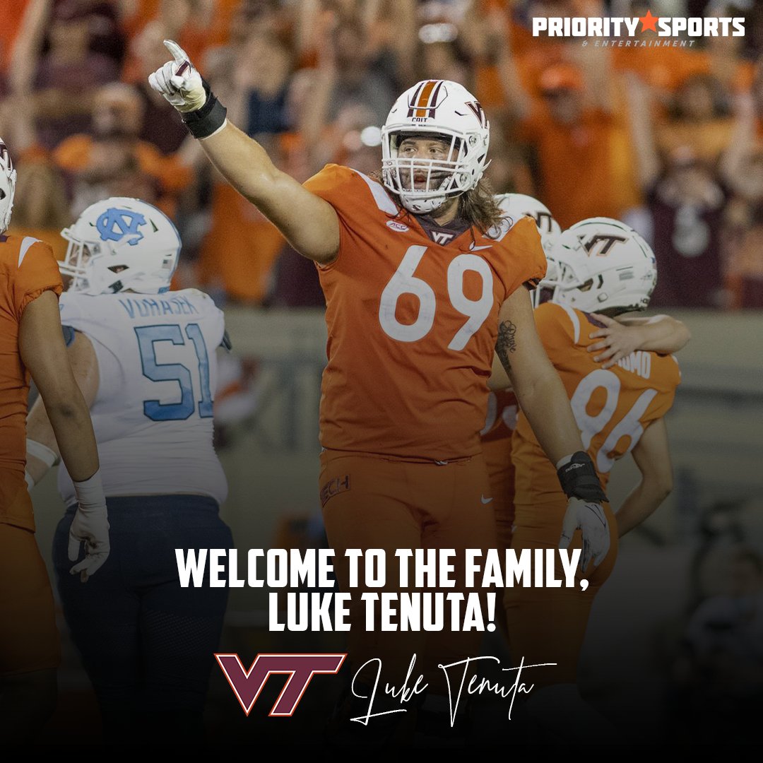 PrioritySports's tweet photo. Let's get it, @luke_tenuta!

#NFLDraft | @HokiesFB https://t.co/4NUvkRfTGk