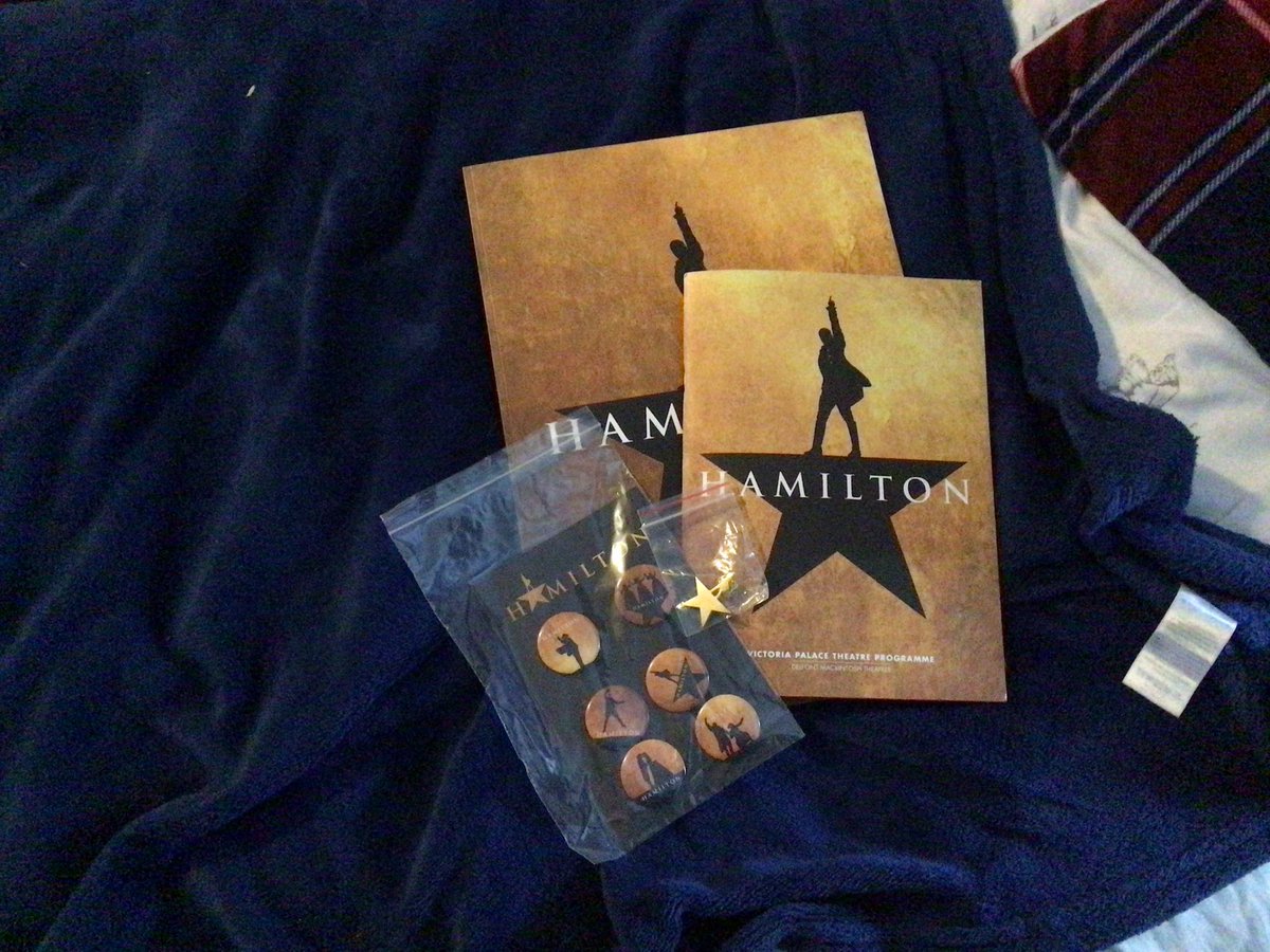 a_bates06's tweet photo. watching Hamilton west end is one of the most amazing  moments of my life. If was so good. The singing, the cast, the lighting, the orchestra and so much more. It just keeps playing over and over again in my head it was just so good. Best Christmas gift. @HamiltonWestEnd https://t.co/MHNkegu8WW