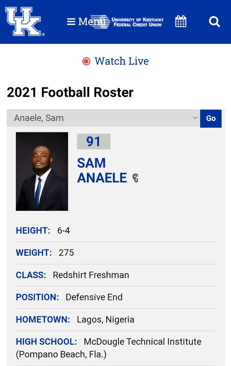 MTIFootball's tweet photo. Congratulations to MTI alumni Sam Anaele and the University of Kentucky on there big win in the 2021 Citrus Bowl https://t.co/Aewcg4Bdiv