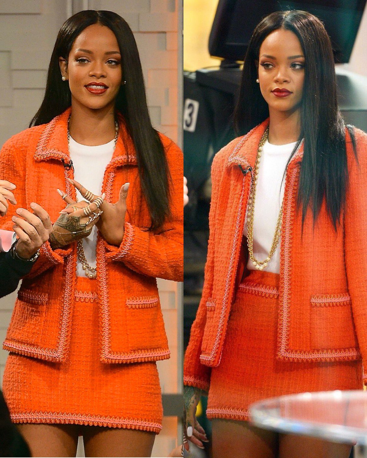 Rihanna in Vintage Chanel S/S 1993 Suit