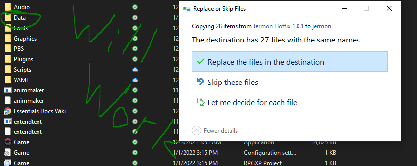 JermonGame's tweet photo. The first bugfix hotfix is complete!

To apply, extract the Data folder into your Jermon root folder(the same folder your exe is) and replace any files when prompted
Putting the hotfix folder itself in your root will NOT apply the fixes

https://t.co/m3oAqAMVmN https://t.co/TllcR703IM