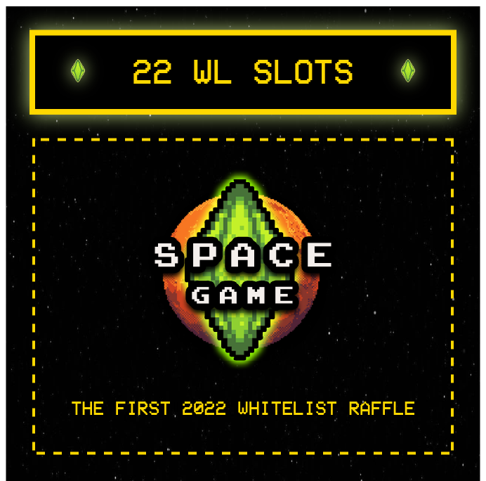 [WL GIVEAWAY] 
WE ARE GIVING AWAY 22 WL SPOTS.
All you have to do is:

1⃣Follow <a href="/spacenftdotgame/">Space Game: Cosmic Dominion</a>
2⃣Like &amp; RT this tweet.
3⃣Comment !2022ROLLOUT and tag your friends.

This lasts 24 Hours!