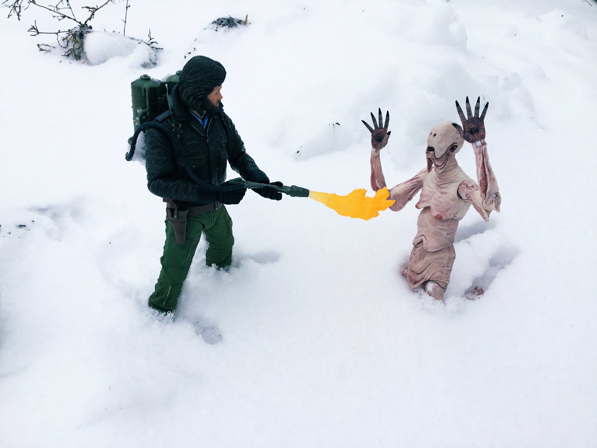 MoescatoB's tweet photo. Happy New Year @NECA_TOYS here’s some #NecaSnow cat wait for The Thong monsters! https://t.co/hkcDpxxCCT