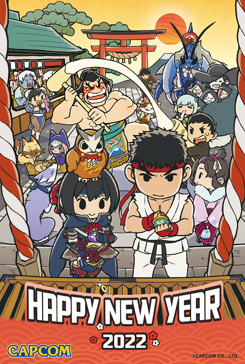Happy New Year! I hope 2022 treats everyone well!

Some new official New Years CAPCOM artwork features the lovely Lady Dimitrescu and her daughters.
