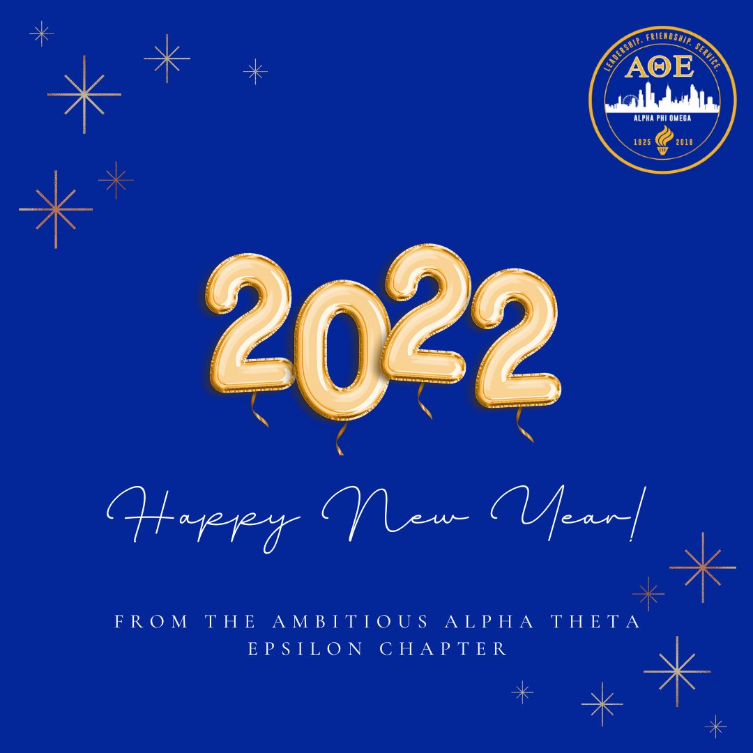 APO_GSU's tweet photo. Have an Amazing 2022! Let it be filled with Peace, Love, Blessings, and Service. 💙💛

-Sincerely,

The Brothers of The Ambitious Alpha Theta Epsilon Chapter of Alpha Phi Omega National Service Fraternity https://t.co/G4B2dFyJJX