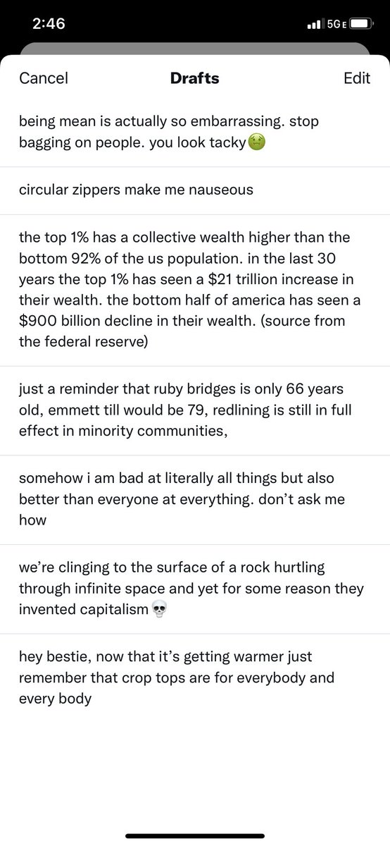 jaylin_flo87's tweet photo. deleting all my social media’s bc it’s january 1st and i obviously have some kind of mental complex at work so here’s my drafts before they’re gone https://t.co/k81T0oNlqZ