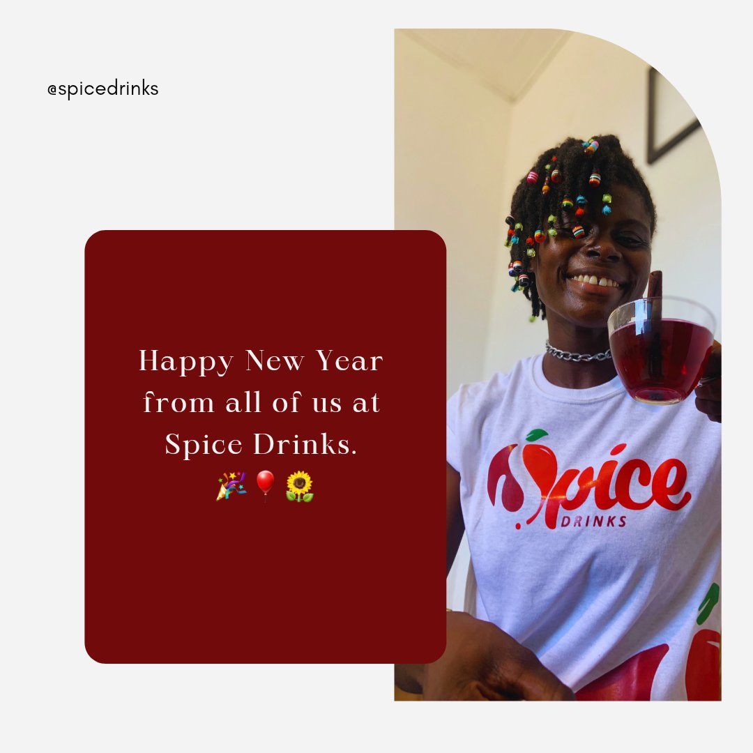 spicedrinks's tweet photo. Happy New Year from all of us at Spice Drinks.
May this year be filled with love, peace and unending growth.
#HappyNewYear #SpiceDrinks #HealingInACup https://t.co/fCNTOwvoZh