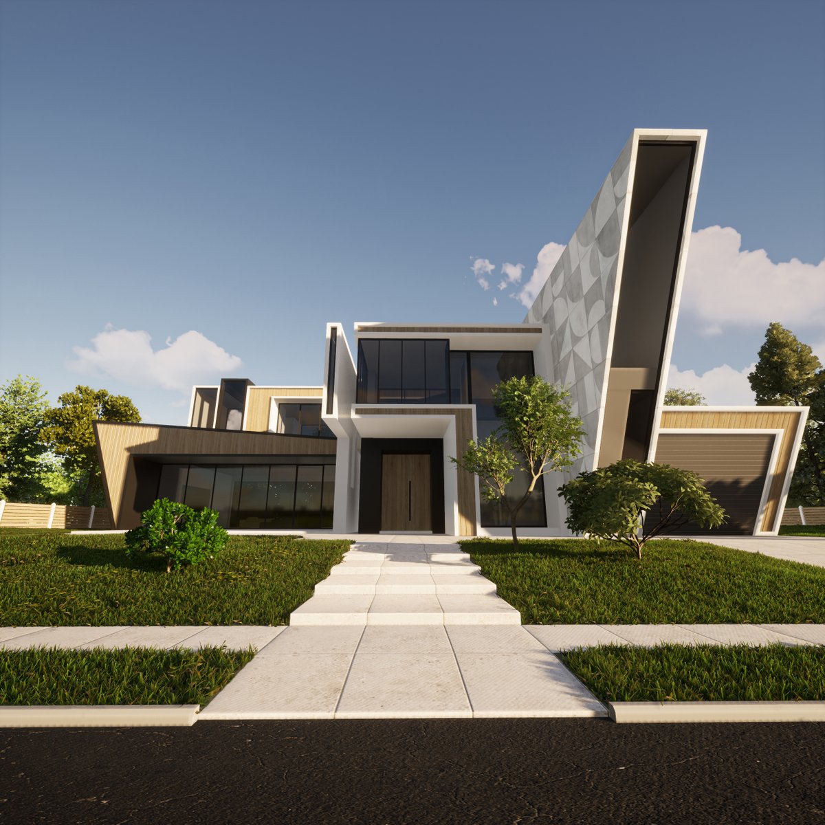 A different design of villa

#exterior #rendering #Villain #house
