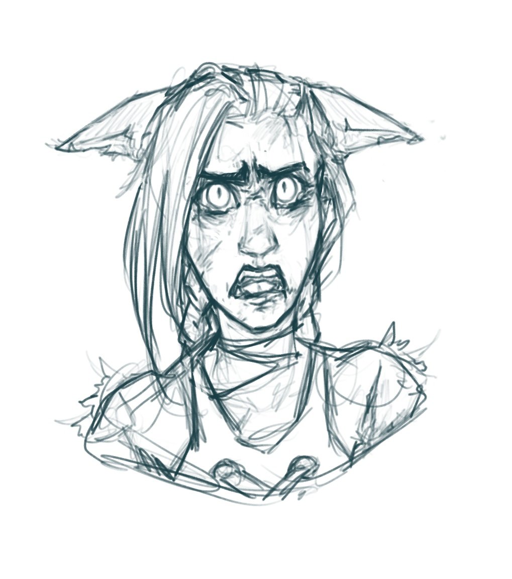 OlleeOxen's tweet photo. A conversation gone wrong #Jinx #arcane #arcanefanart #catjinx https://t.co/5hRqDdYFBY