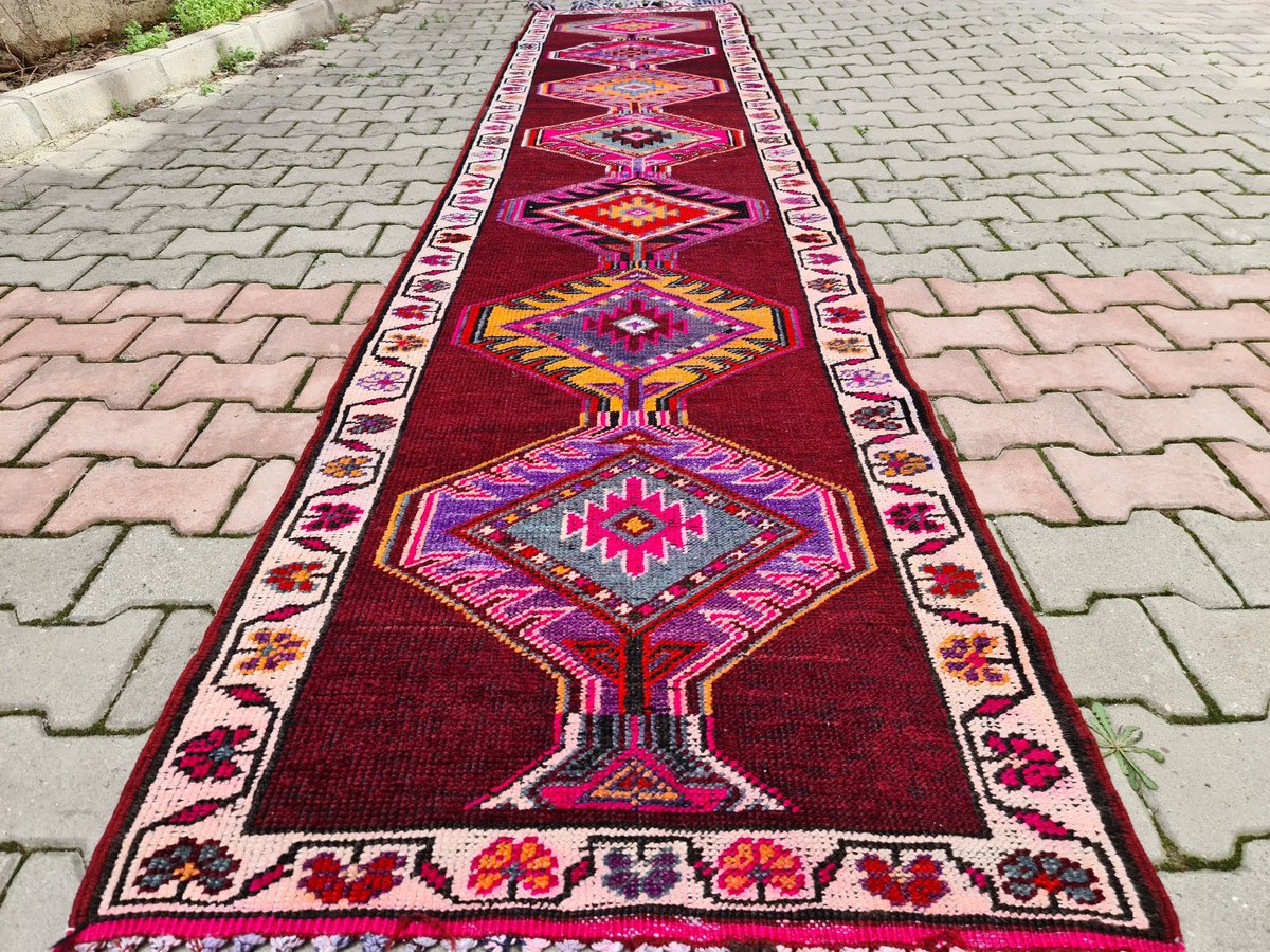 Excited to share the latest addition to my #etsy shop: 3x13 Long Runner Rug, Herki Runner , Colorful Runner Rug, Runner rug for Kitchen Stair and Hallway, Vintage Turkish Runner/2.7 x 13.1 feet etsy.me/3HydVGV #herkirunner #hallwayrunner #kitchenrunner