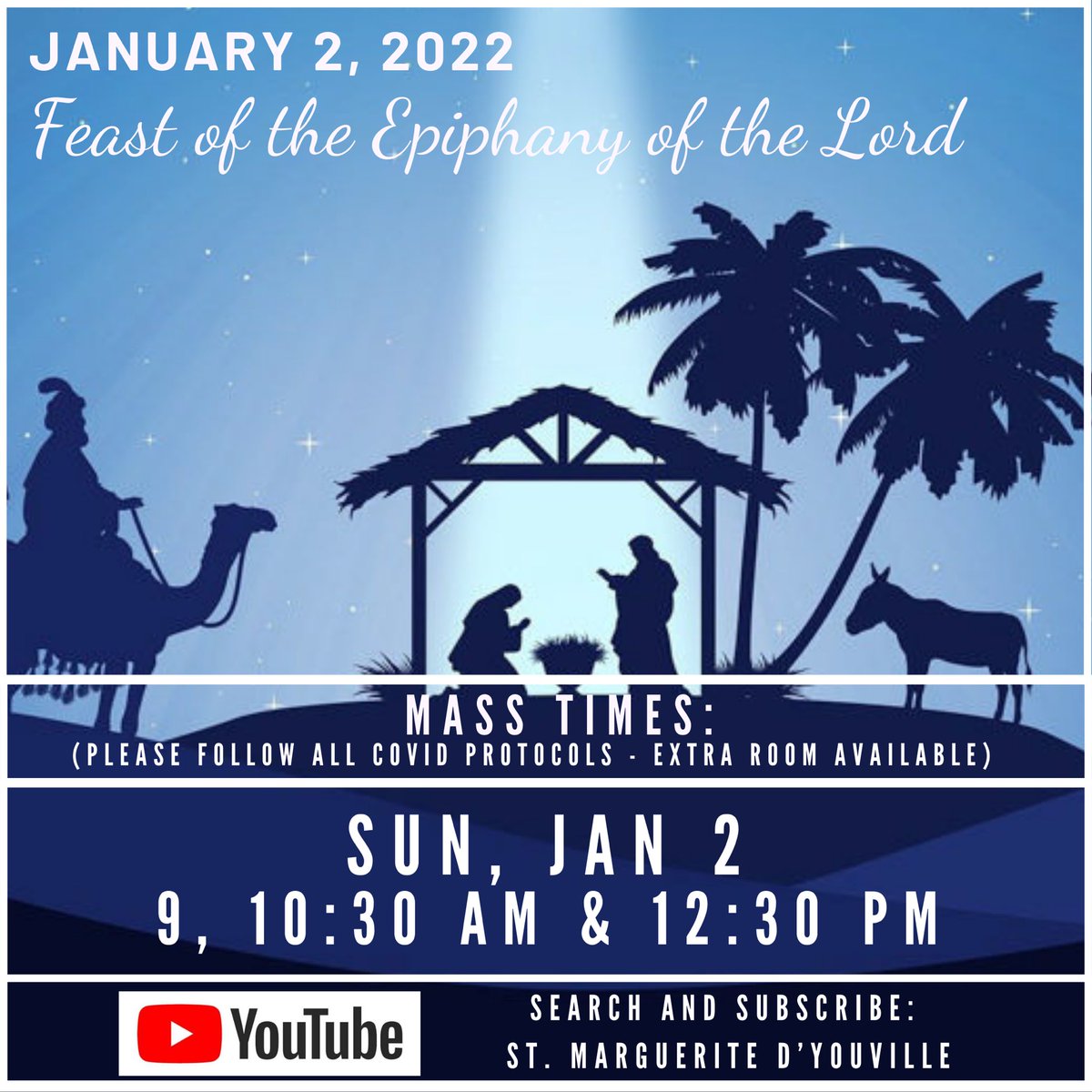 Happy New Year. Tomorrow we celebrate the Epiphany of the Lord!