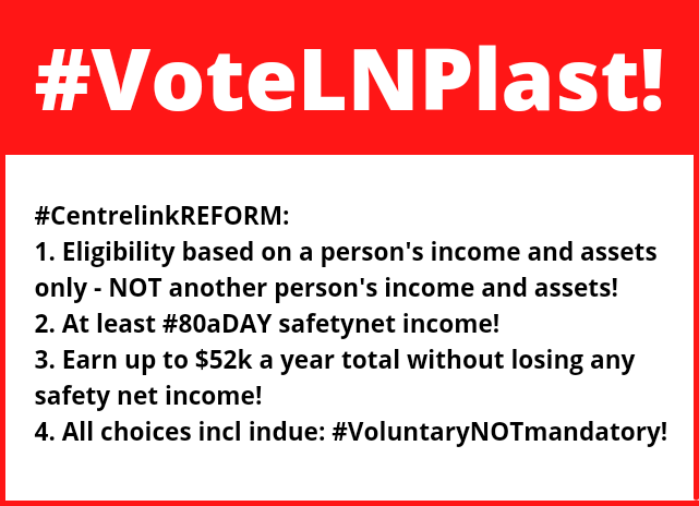 lobbycoorg's tweet photo. @AusIndiMedia Yes... #ItsTimeOZ... for #CentrelinkREFORM: #VoteLNPlast!...
We have millions in Australia on Centrelink who cannot even be in a legal relationship because if they did they would lose all or part of their already below #OZpovertyLine income.
#EndINCOMEdiscrimination! https://t.co/IDlwyfox4I