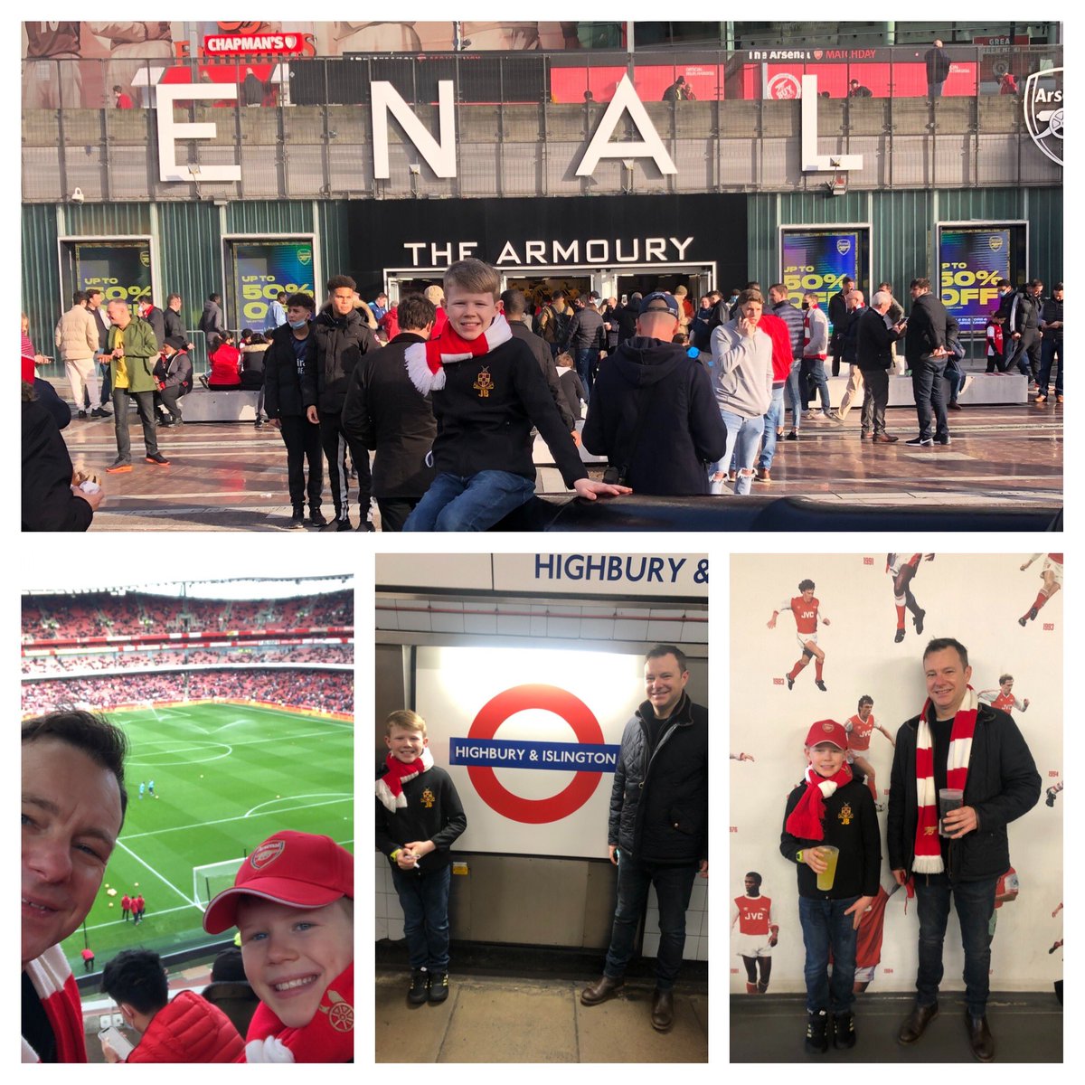 New Years Day @ The <a href="/Arsenal/">Arsenal</a> Great day &amp; the boy’s first game. Not a win but all the drama of Premier League Game for him &amp; Dad to remember ⚽ #arsenal #shouldhavebeenoneniltothearsenal