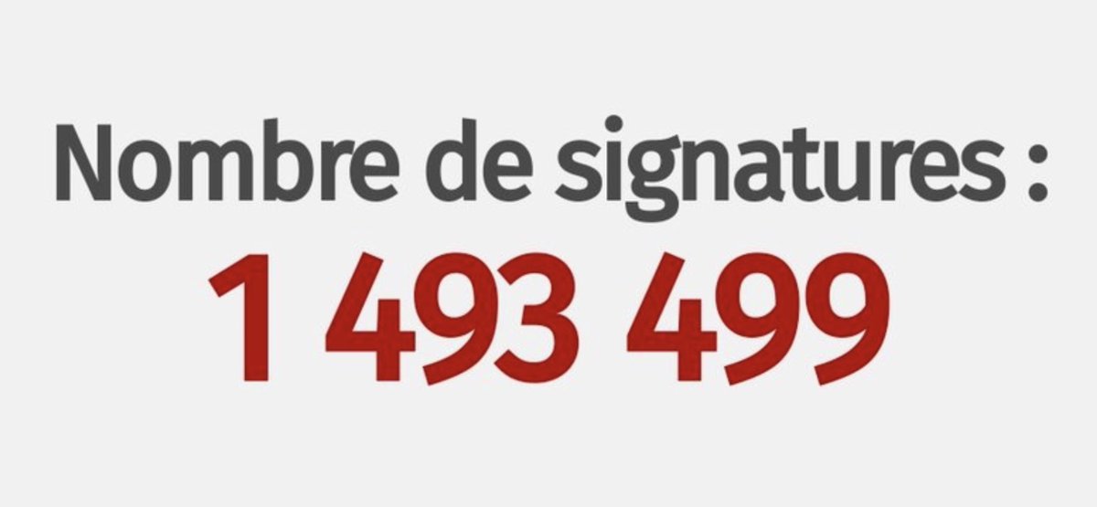 Vous vous rendez compte de ce qui est en train de se passer?😳

On atteint les 1.500.000 signatures contre le Pass Vaccinal, deux jours seulement après le million!😳

RT pour soutenir encore et encore!💪