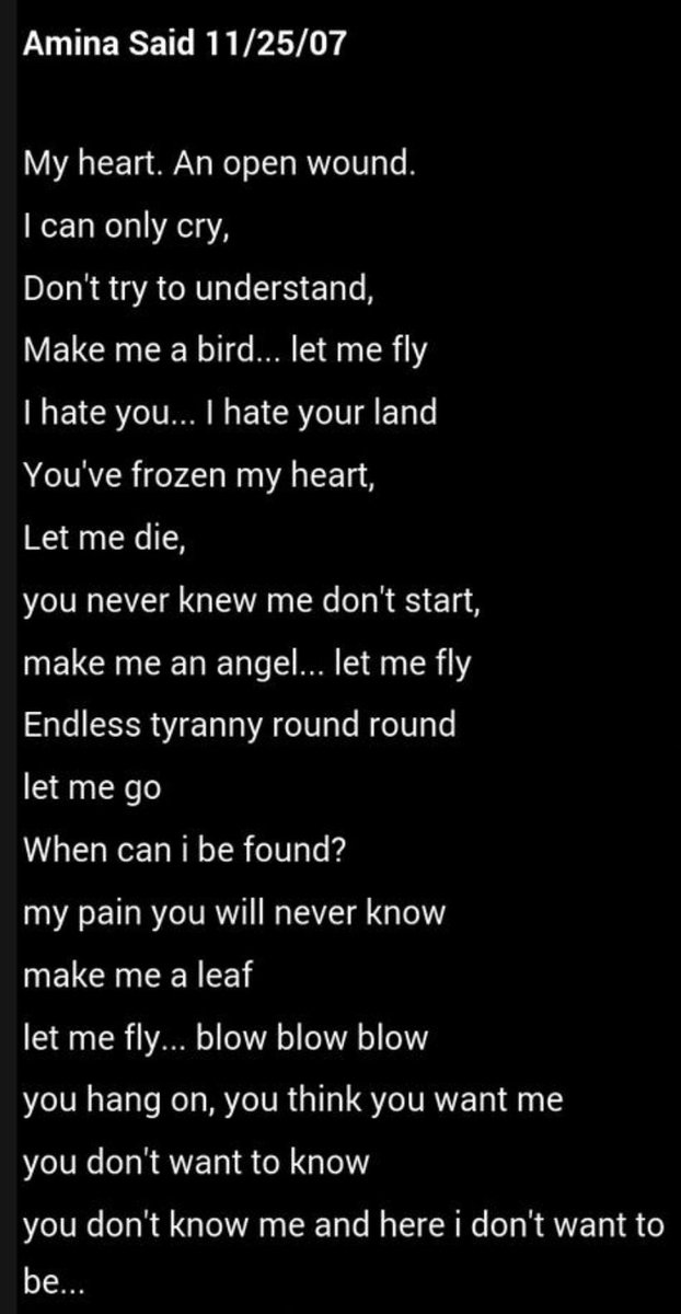 rmtpink's tweet photo. @rmtpink
Amina's poem 25 November 2007
Amina &amp; Sarah, Never A Memory! https://t.co/12LNe6Otk1