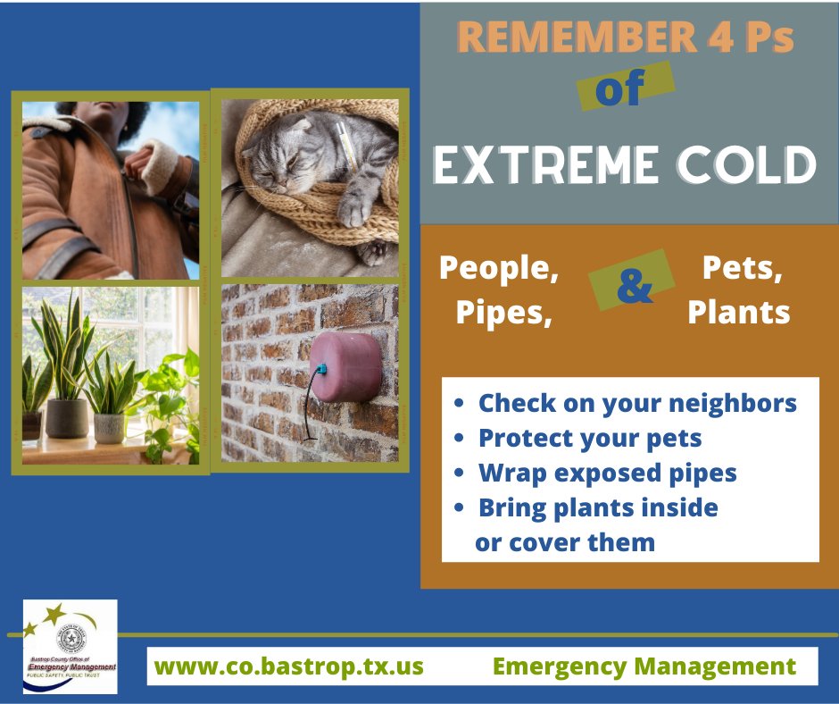 It's getting cold outside. Remember the 4 Ps.