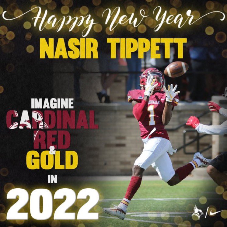 nasir_tippett's tweet photo. Appreciate the love from @SJFCFootball and @chriskeyes16 !!! Wish a Happy New Years to you and yours as well! #Let22Fly https://t.co/AjATw3ezNG
