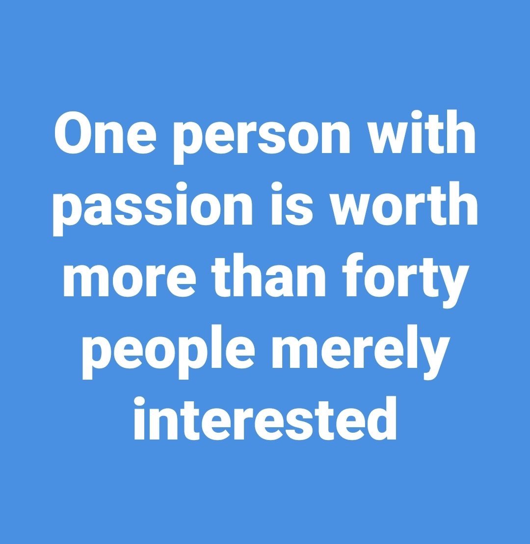Absolutely!  Passion = impact. Don’t let anyone destroy your passion with their mediocrity. #knowyourworth