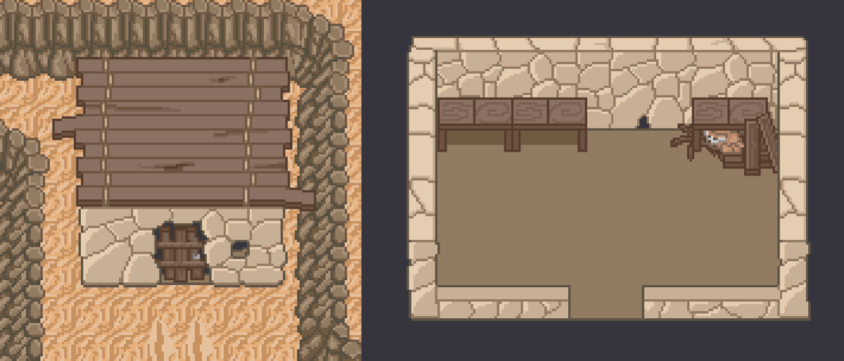 It's my dream house, I wish I was living there! ✨🥺 It has something very cute inside though! 🦊

#pixelart #pixels #ドット絵 #gamedev #indiedev #indiegame #aseprite