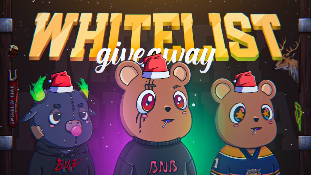 We are doing a giveaway for 10 EXCLUSIVE whitelist spots to celebrate it being 2022 and to spread some positivity and luck 👀

To enter:
🎆 Follow us
🎇 Like &amp; Retweet
🎆 Tag some friends

All winners will be picked next Friday — Good luck folks!