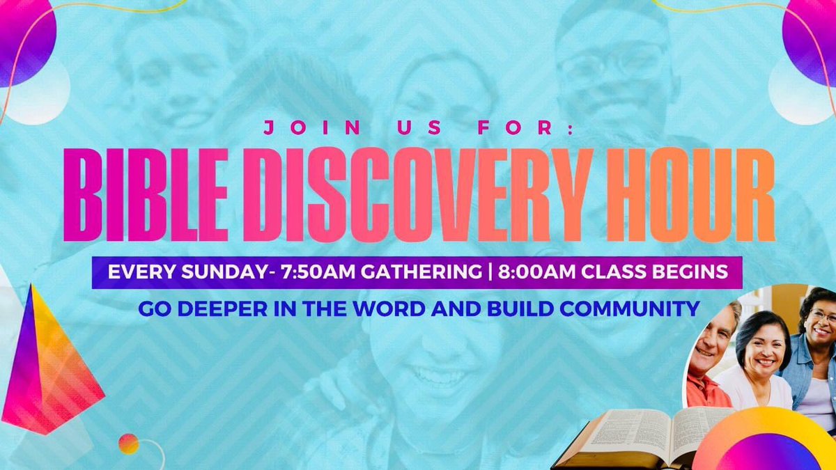 stpaulamejax's tweet photo. Are you looking to Go Deeper in the Word and Build Community? If so, then join us Every Sunday for BIBLE DISCOVERY HOUR!
Our Gathering @ 7:50am
Classes begin @ 8:00am
Please check your email for our Zoom Meeting ID.
#SPNation #NextLevelShift #Reset #Renew #Restore https://t.co/XgczIHVzQ5