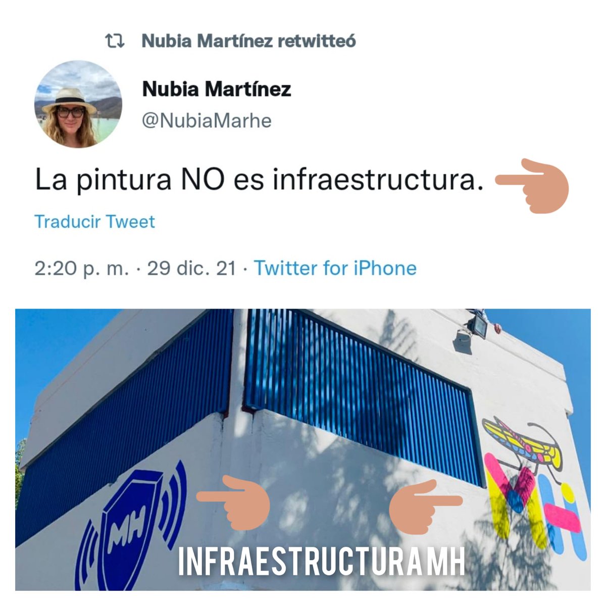 Lee bien <a href="/mauriciotabe/">Mauricio Tabe Echartea</a>, PINTAR NO ES INFRAESTRUCTURA. Te enmienda la plana tu colaboradora <a href="/NubiaMarhe/">Nubia Martínez</a> arquitecta experta en urbanismo y movilidad. MIL PLANAS TABE: PINTAR LOS MODULOS NO ES INFRAESTRUCTRA!!!!!